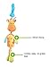 Tiny Love Smarts Wind Chime Clip on Toy, Baby Giraffe