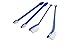 Duke's Pet Products 4 Piece Double Sided Canine Toothbrush Set with Long 8 1/2 Inch Handle (Blue, 4 Peice)