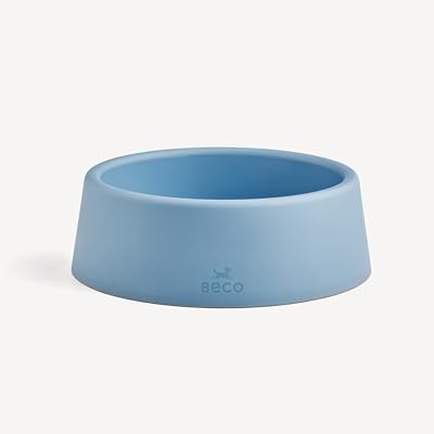 Beco Steady Bowl Large Coastal Blue Non Slip Recycled Plastic Food Water