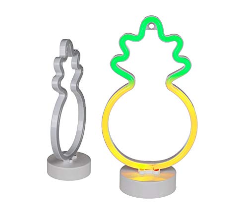 Toyland® Green & Yellow Pineapple LED Neon Light - Wall Hanging - Free Standing - Decorative Lights - Home Accessories
