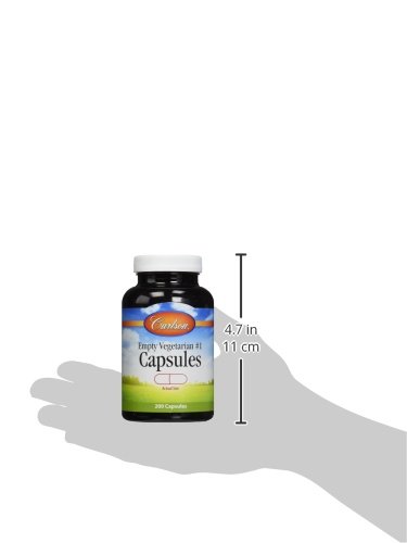 Carlson Labs Medium or Small Empty Veg Capsules, 200 Count