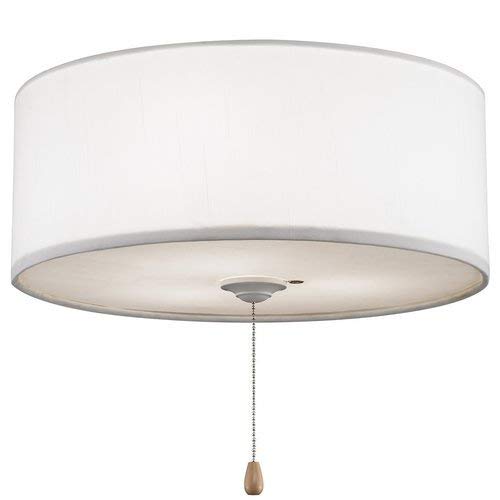 Fanimation LK113WH Drum Lampshade Light Kit, 14-Inch, White