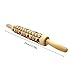 AITOCO Christmas Embossed Engraved Rolling Pin Wood Embossed Rolling Pin Kitchen Tool Wooden Embossing Rolling Pin Christmas Gingerbread Biscuit Fondant Cake Patterned Roller