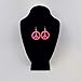 Hot Pink Hippie Peace Sign Dangle Earrings
