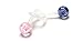 Glitter Sports or Pregnancy Belly Ring (Pink/Blue)