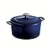 Tramontina Enameled Cast Iron Dutch Oven Pot with Lid, Round 6.5-quart, Blue
