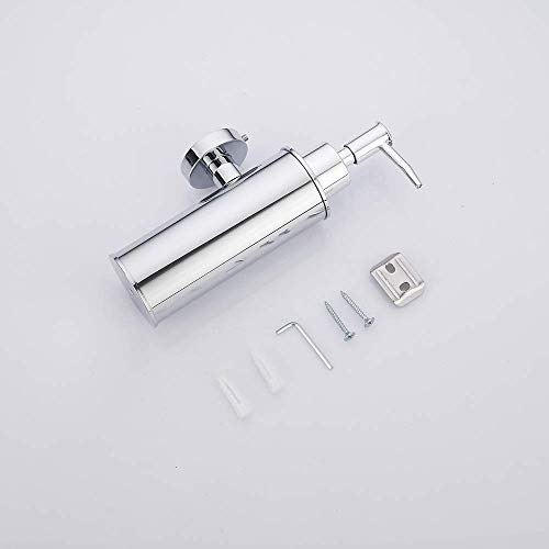 BGL Wall Mounted 304 Stainless Steel Soap Dispenser for Decoration (Round, Chrome)