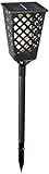 Tekno Solar Powered Waterproof Path Dancing Flames Tiki Light Torch, 11-inch, Black