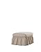 Serta | Relaxed Fit Durable Woven Linen Canvas Furniture Slipcover (Ruffle Ottoman, Khaki)
