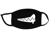 Mouth Mask Anime,C.A.Z Cute Fashion Mask Emoticon Mouth-Muffle Kaomoji Anti-Dust Cute Kawaii Face Mask Mouth Mask Black #2