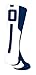 TCK Player Id Navy/White Number Crew Sock (#0 - Single Sock, Small)