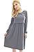 Bearsland Women's Maternity Long Sleeve Soft Nursing Breastfeeding Dresses Pockets