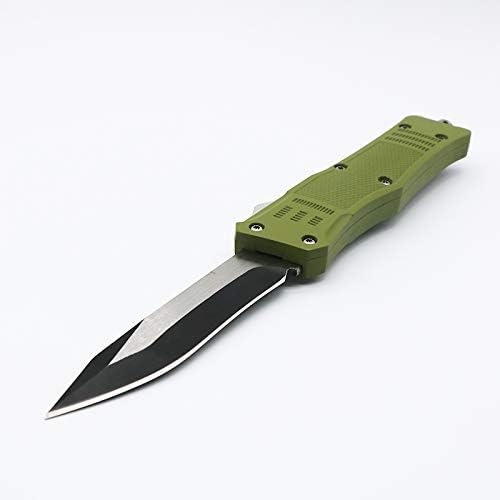 9inch A161 Green Double Action Tactical self Defense Folding EDC Knife Camping Knife Hunting Knives Xmas Gift