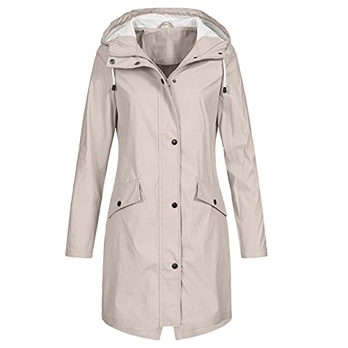 Windproof Rain Jacket Women Lightweight Waterproof Raincoat
