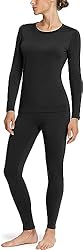 TSLA Women's Thermal Underwear Set, Soft Fleece