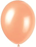50 x 12" SOFT PEACH PEARLISED LATEX WEDDING BALLOONS