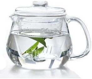 Heat-resistant Borosilicate Glass Teapot 600ml with Infuser Microwave & Dishwasher safe! (Glass teapot 600ml, clear)