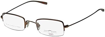 Marius Morel 1880 1719m Mens/Womens Designer Half-rim Eyeglasses/Glasses (45-22-140, Bronze)