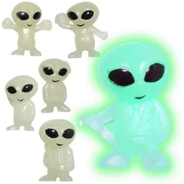 Tiny Glow in the Dark Alien Figures 
