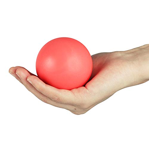 WOVTE Massage Lacrosse Ball for Myofascial Release, Foot, Back, Trigger Point Treatment Ball, Muscle Knot, Yoga Therapy (Red)