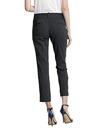 Pantalones de dama YTUIEKY Pantalones de ajuste recto Pantalones pitillo cómodos ocasionales delgados con bolsillos