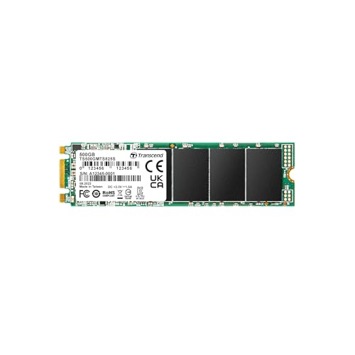 Transcend 500GB MTS825S M.2 SATA III 2280 SSD, SLC Cache, B+M Key