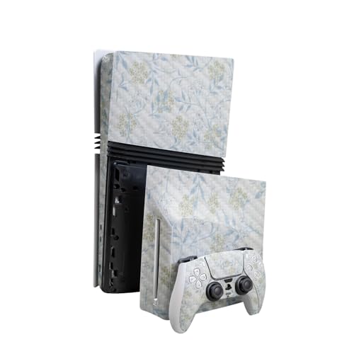 Carbon Fiber Skin Compatible with PlayStation 5 Pro Bundle + Disc Drive for PS5…