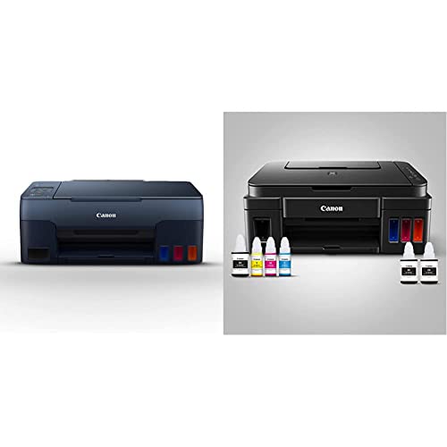Canon PIXMA G3020 NV All-in-One Wi-Fi Ink Tank Colour Printer (Navy Blue) & PIXMA G3000 All-in 