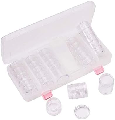 Storage box with lid Transparent Storage Box w/ 6 Slots Plastic Beads Storage Container Box Multi Storage Jars Diamond Nail Art Accessory Box DIY Art Craft Diamond Painting Box Small Parts Beads Jewel