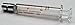 Glass Syringe, Metal Luer Lock, 2 mL