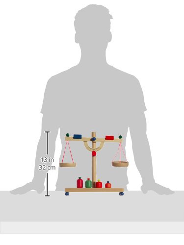 small foot 4592 Balkenwaage / Kinderwaage aus Holz, Zubehör für Kaufmannsladen, inkl. Gewichten, ab 3 Jahren – Bild 8