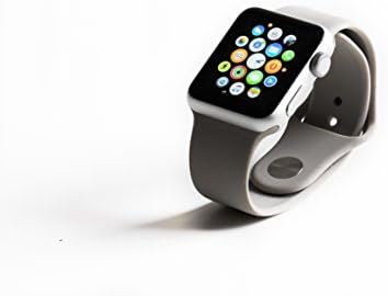 Gorillatronics 38mm Replacement Band for Apple Watch - High Performance Sport Silicon (Fog (Small/Medium))