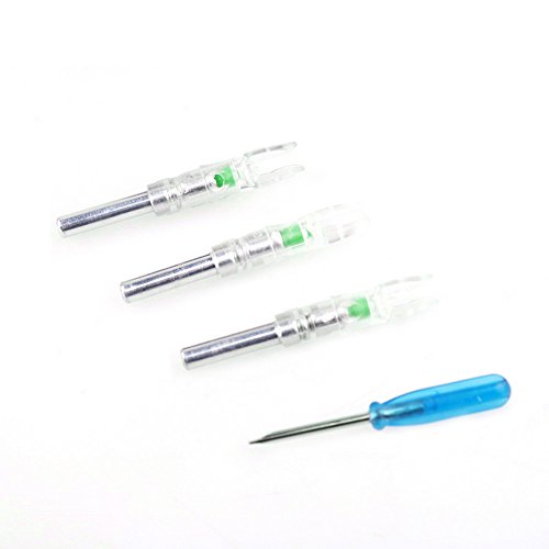 aokur 3PCS Automatic Led Lighted Nock Crossbow Arrow Nock for Hunting Shooting