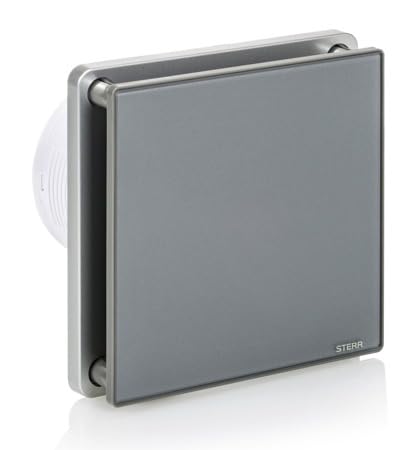 STERR - Grey Bathroom Extractor Fan with Humidity Sensor 100 mm / 4" - BFS100H-G