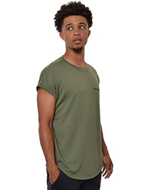 Mens Casual Shirt Sleeveless Muscle Gym Lightweight Drop Shoulders Longline Elongated