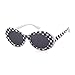 JUCOO Clout Goggles Oval Sunglasses Mod Style Retro Thick Frame Inspired Sunglasses