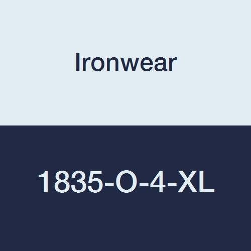 Ironwear 1835-O-4-XL ANSI Class 2 Polyester Long Sleeve Crew Neck SAFETY Shirt with Pocket &amp; 2" Silver Reflective Tape, Orange, X-Large