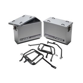 Tusk Aluminum Panniers with Pannier Racks Medium Silver -Fits: KTM 990 Adventure R 2010-2012