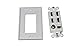 RiteAV - 4 Port HDMI 1 Coax Cable TV- F-Type 1 Cat6 Ethernet White Wall Plate Decorative