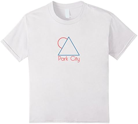 Kids Park City Utah - Minimal Mountain and Sun T-Shirt 6 White