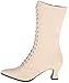 Funtasma Women's Victorian-120 Boot, Cream Polyurethane, 7 M US