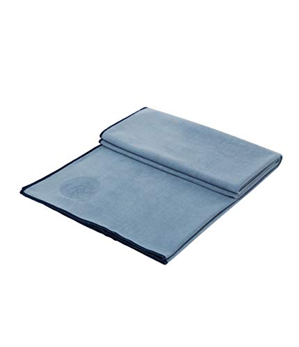 Manduka eQua Yoga Towel for Mat, Non-Slip, Quick Drying, 68 Inch Long, Microfiber, Ultra Thin and Lightweight, Eco-Friendly, Storm