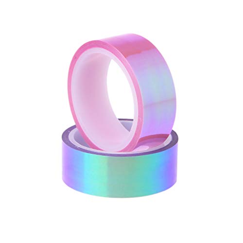 Huanban072 8pcs/Set Gymnastic Tape Rhythmic Gymnastics Decoration Holographic Glitter Tape Ring Stick Accessory 15mm5m Stationery Decorative DIY Masking Tape - Thumbnail 3