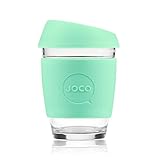 JOCO Glass Reusable 12oz Coffee Cup (Vintage Green)