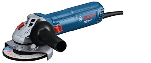 Bosch PRO Winkelschleifer GWS 12-125 (Scheiben-Ø: 125mm, Leistung 1200 W, Wiederanlaufschutz, inkl. Schutzhaube, Spannmutter, Standard-Zusatzhandgriff