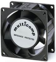 MULTICOMP MC19700 AXIAL FAN, 80MM x 80MM x 38MM, 115VAC, 130MA