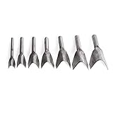 Co-link DIY V-Shaped Leather Cuttting Craftstool Punch Cutter Tools for Belt/Wallet with 7 Sizes