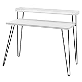 Ameriwood Home Haven Retro Desk with Riser, White
