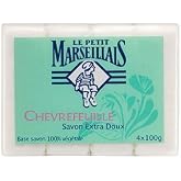 Le Petit Marseillais Bath and Body 4 Soaps (4 Barsx100g=400g) (Chevrefeuille)