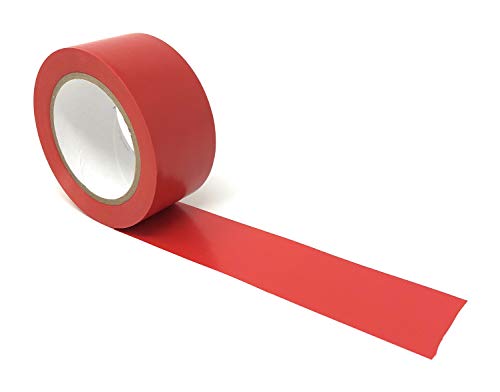 APT, (Red, 2’’ Width, 36 Yds Length), PVC Marking Tape, Premium Vinyl Safety Marking, Dance Floor Splicing Tape, Floor Tape and Caution Tape, 6 mil Thick. (Multiple Color)